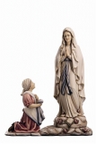 Sculpture Our Lady of Lourdes with Bernadette coloured - Dolfi