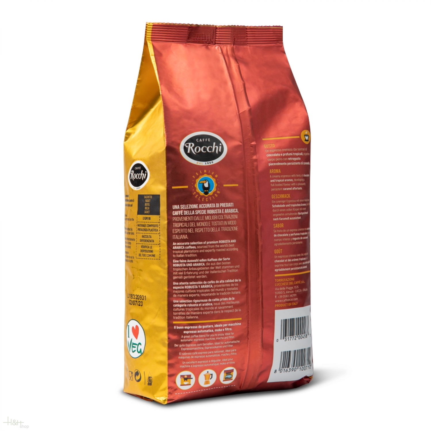 Coffee Espresso Rocchi Special Bar Beans 1 kg. - H&H Shop