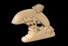 Dolphin 3D-Puzzle in natural wood - Dolfi