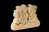 Teddy Couple 3D-Puzzle in natural wood - Dolfi