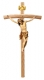 Body of Christ on Curved Cross with gilded cloth - Dolfi
