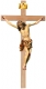 Body of Christ on Straight Cross with gilded cloth - Dolfi