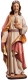 Wood Sculpture Sacred Heart of Jesus coloured - Dolfi