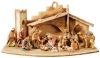 Nativity Set Leonardo 20 pieces + stable - Dolfi Carvings