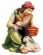Kneeling Sheperd with basket Nativity Raffaello - Dolfi