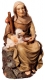 Sitting Sheperd with sheep Nativity Matteo - Dolfi Carvings