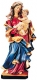 Wood Sculpture Madonna of the heart coloured - Dolfi