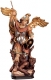 Wood Sculpture Saint Michael Archangel coloured - Dolfi