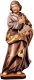 Wood Sculpture Saint Joseph the worker coloured - Dolfi