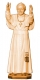 Wood Sculpture Pope John Paul II. coloured - Dolfi